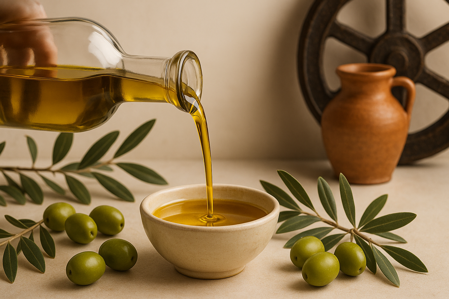 First cold pressed olive oil blog post photo, positioning Azimi as an expert.